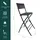 Lemodo Barhocker 2er Set klappbar Rattan-Optik 120 kg belastbar  schwarz