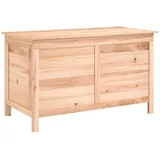 vidaXL Gartentruhe, Kissenbox mit Stauraum Holzrahmen, Auflagenbox für Garten Terrasse, Gartenbox Holztruhe Aufbewahrungsbox, Massivholz Tanne