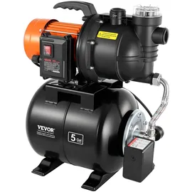 Vevor Hauswasserwerk 1,1 kW 5300 L/h 19 L Druckbehälter 51 m Förderhöhe