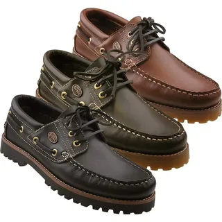 Dockers by Gerli Herren Bootsschuhe - Schwarz, Cafe oder Reh - Schwarz