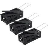ideoon 3er-Set Faltbares Raclette-Teelicht für 1-2 Personen schwarz
