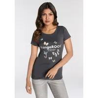 KangaROOS T-Shirt Kurzarm, körpernahe Passform, aus Rippware, Gr. 32/34