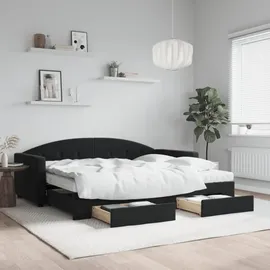 vidaXL Tagesbett 90 x 190 cm Schwarz