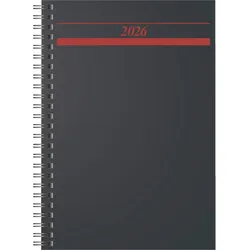 Rido Buchkalender Timing 1 A5 1 Tag/Seite Kunststoff schwarz 2026