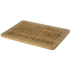 Schneidebrett aus Bambus mit Branding und Auffangrille 30x40cm