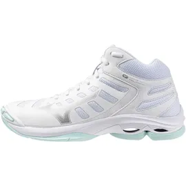 Mizuno Wave Voltage 2 Mid Volleyballschuhe Damen 45 - white/blue tint 43