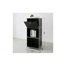Floordirekt Metallregal 50 x 40 x 121 cm Schwarz