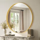 Koonmi Runder Wandspiegel 120 cm Gold