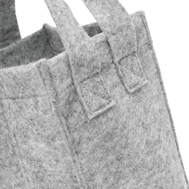 Preiswert & Gut 10x Weintasche Filz mit Henkel - Filztasche für Weinflaschen 29,5 x 10,5 x 10,5 cm – Flaschentasche Filz 2 Henkeln als Geschenktüten für Weingeschenk für Weihnachten oder Hochzeit