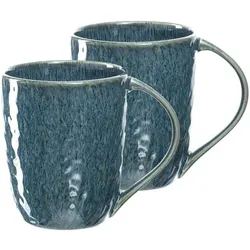 Leonardo MATERA Keramikbecher 430 ml blau 2er Set