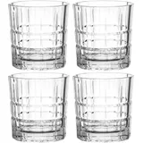 LEONARDO Spiritii Trink-Gläser, 4er Set, 250 ml, spülmaschinenfeste Wasser-Gläser, Saft-Gläser mit Schliff, stoßfestes Gläser-Set, 022757