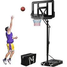 Costway Basketballständer schwarz 245 -305 cm