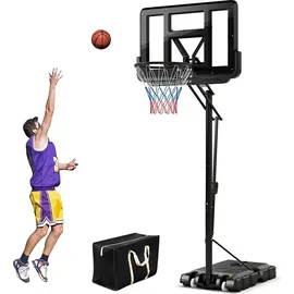 Costway Basketballständer schwarz 245 -305 cm