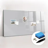Tulup Magnettafel, Hellgrau, Glas, 120x0.4x60 cm, Dekoration, Magnettafeln &
