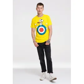 LOGOSHIRT T-Shirt "Peanuts - Snoopy Pilot", Herren, Gr. XS, gelb, 100% Baumwolle, bedruckt, normal, Rundhals, Shirts T-Shirt, mit lizenziertem Print
