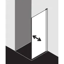 Kermi Seitenwand Diga TBR 09018, DITBR09018VAK 90x185cm, silber hochglanz, ESG klar, rechts, auf Duschwanne