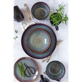 Mäser Dessertteller 20 cm blau/braun/grün/schwarz 4er Set