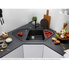 Blanco Delta II schwarz + Excenterbetätigung + InFino