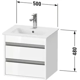 Duravit Waschtischunterschrank 2 Auszüge 50 x 48 x 41,2 cm Betongrau Matt
