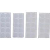BGS Diy 80555 Klettpunkte selbstklebend weiß 40-tlg.