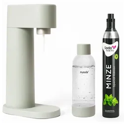 MySoda Sprudler Woody Pigeon  inkl. CO2 Aromazylinder Minze & 1L Flasche
