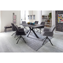 MCA Furniture Armlehnstuhl grau schwarz ¦ 67x87x65 cm B: 67 H: 87 T: 65