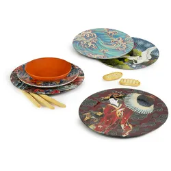 Excelsa Set Mit 6 Unterirdisch Kimono Kunststoff 33X2X33 Cm Bunt