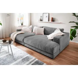 KAWOLA Big Sofa Madeline Cord grau