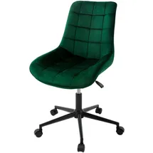 ML-Design Bürostuhl, Grün, Sitzfläche aus Samt, Metallgestell, Polsterstuhl mit Rückenlehne, höhenverstellbar, 360° Drehstuhl mit 5 Rollen,