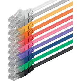 1aTTack 1aTTack.de 15m - 10-Farben - (PACK) - CAT.6 CAT6 Ethernet-Lan-Netzwerk-Kabel 1000 Mbit/s Patchkabel