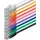 1aTTack 1aTTack.de 15m - 10-Farben - (PACK) - CAT.6 CAT6 Ethernet-Lan-Netzwerk-Kabel 1000 Mbit/s Patchkabel