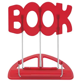 Wedo Leseständer Book Kunststoff stufenlos verstellbar 31 x 17,5 x 0,5 cm Rot