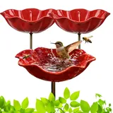 Generisch Gartenstecker aus Metall, Bienentränke Blume Für Den Garten, Metall Blumen Gartenstecker Vogeltränke, Insektentränke Für Bienens Schmetterlingstränke (3 Stück)