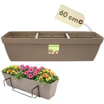 GarPet Blumenkasten 60 x 20 x 20 cm Taupe