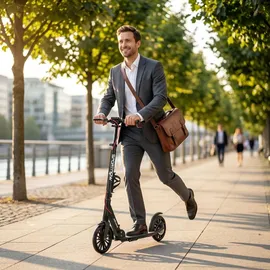 sportnow Cityroller Aluminium Schwarz