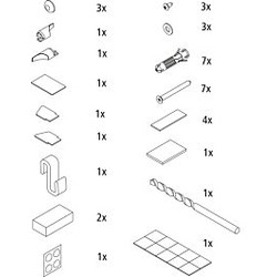 Kermi Montage-Kleinteile 2533313 Pendeltür DI PTR/L, weiß