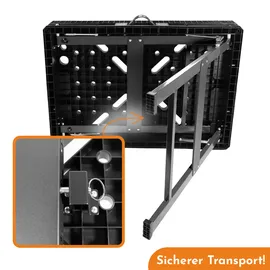 Lemodo Arbeitstisch Kunststoff/Metall 86,5x59,5x80,5 cm schwarz klappbar