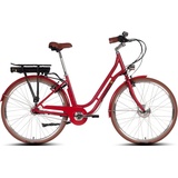 Saxonette E-Bike SAXONETTE "CLASSIC PLUS 2.0" E-Bikes Gr. 45 cm, 28 Zoll (71,12 cm), rot (rubinrot glanz) E-Bikes