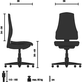 HJH Office Kid Classic Stoff Blau