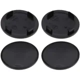 4 Nabenkappen Ø 66,0 mm - 56,0 mm / flach umrandet schwarz / Klebefläche