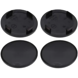4 Nabenkappen Ø 66,0 mm - 56,0 mm / flach umrandet schwarz / Klebefläche