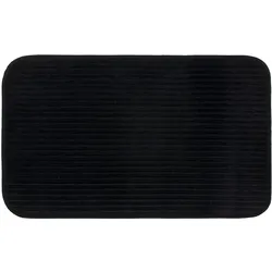 Badematte GÖZZE "Berlin", schwarz, H:7mm, Polyester, Badematten, Badteppich, Uni Farben, Cord Optik, waschbar