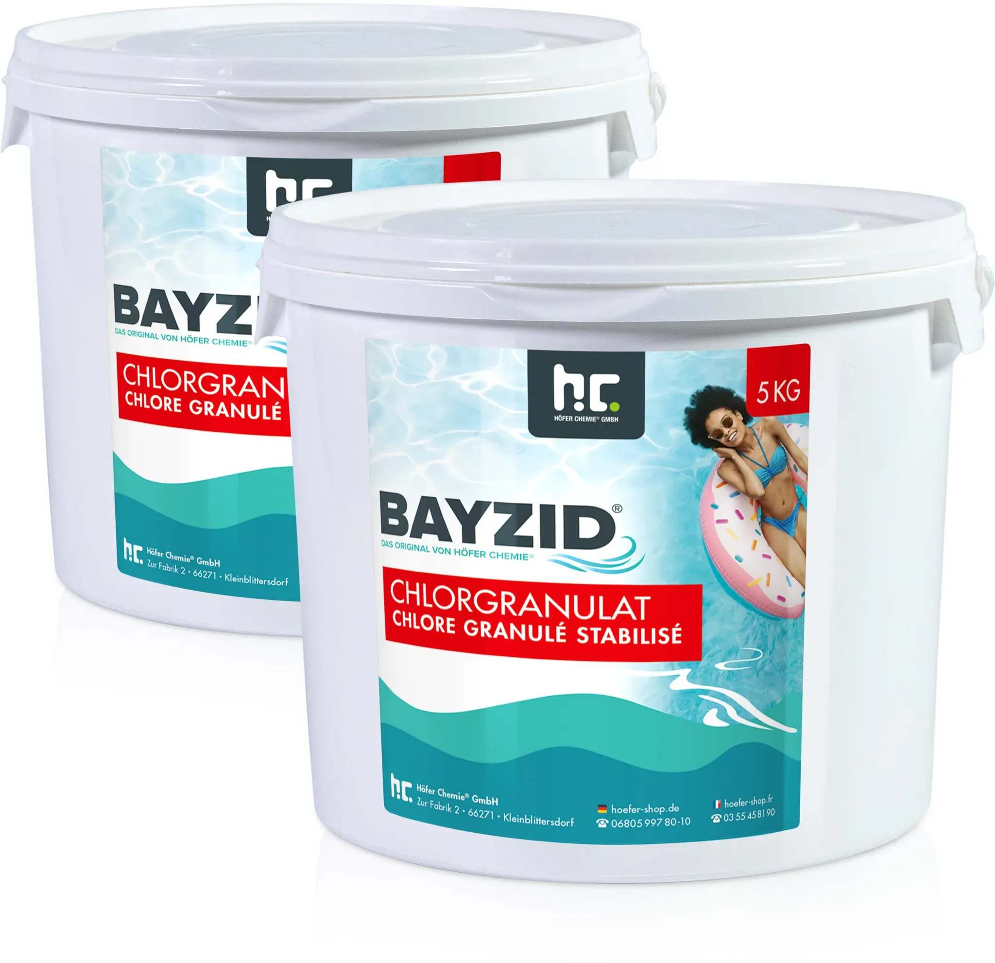 2 x 5 kg BAYZID® Chlorgranulat für Pools