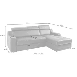 exxpo - sofa fashion Eckcouch Kunstleder 2-Sitzer Weiß