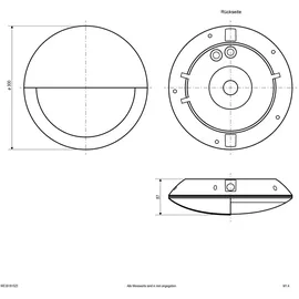 EVN Lichttechnik Außenwandleuchte Kunststoff IP65 1070 lm anthrazit