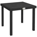Outsunny Gartentisch 80 x 80 x 74 cm Schwarz