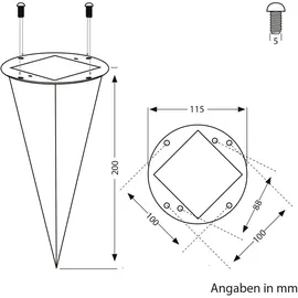 ledscom.de Garten-Erdspieß Edelstahl