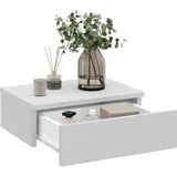 KOMTO Wandregal mit Schublade Steingrau - Nachttisch Hängend Nachttisch Wandmontage Wandschublade Nachtschrank Hängend | Monaco 42 x 30 x 15 cm