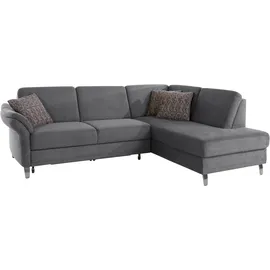sit&more Ecksofa SIT & MORE "Clio L-Form", grau, B:254cm H:89cm T:190cm, Sofas, Ecksofa, wahlweise mit Bettfunktion und Bettkasten, inklusive Federkern