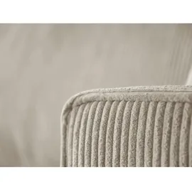 beautysofa Ecksofa HEKTOR L-Form mit Schlaffunktion und Bettkasten, Couch in Hellbeige, Ottomane 70 cm - Beige/Creme